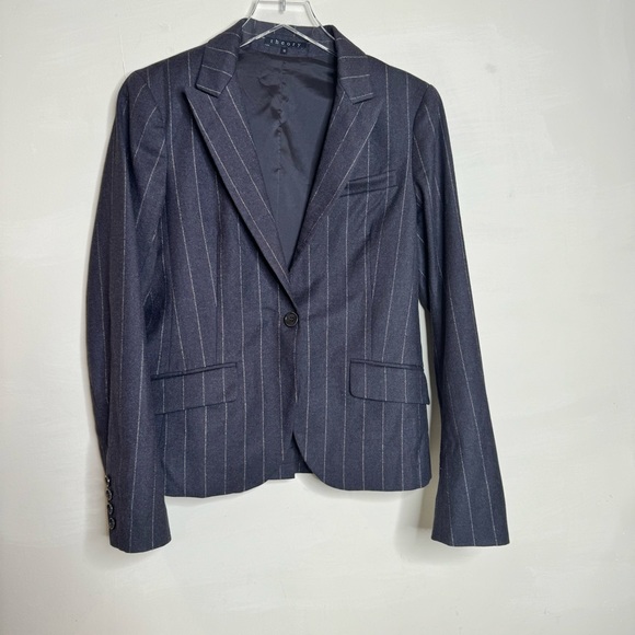 THEORY Blazer Striped one Button jacket size 10 - Picture 1 of 8